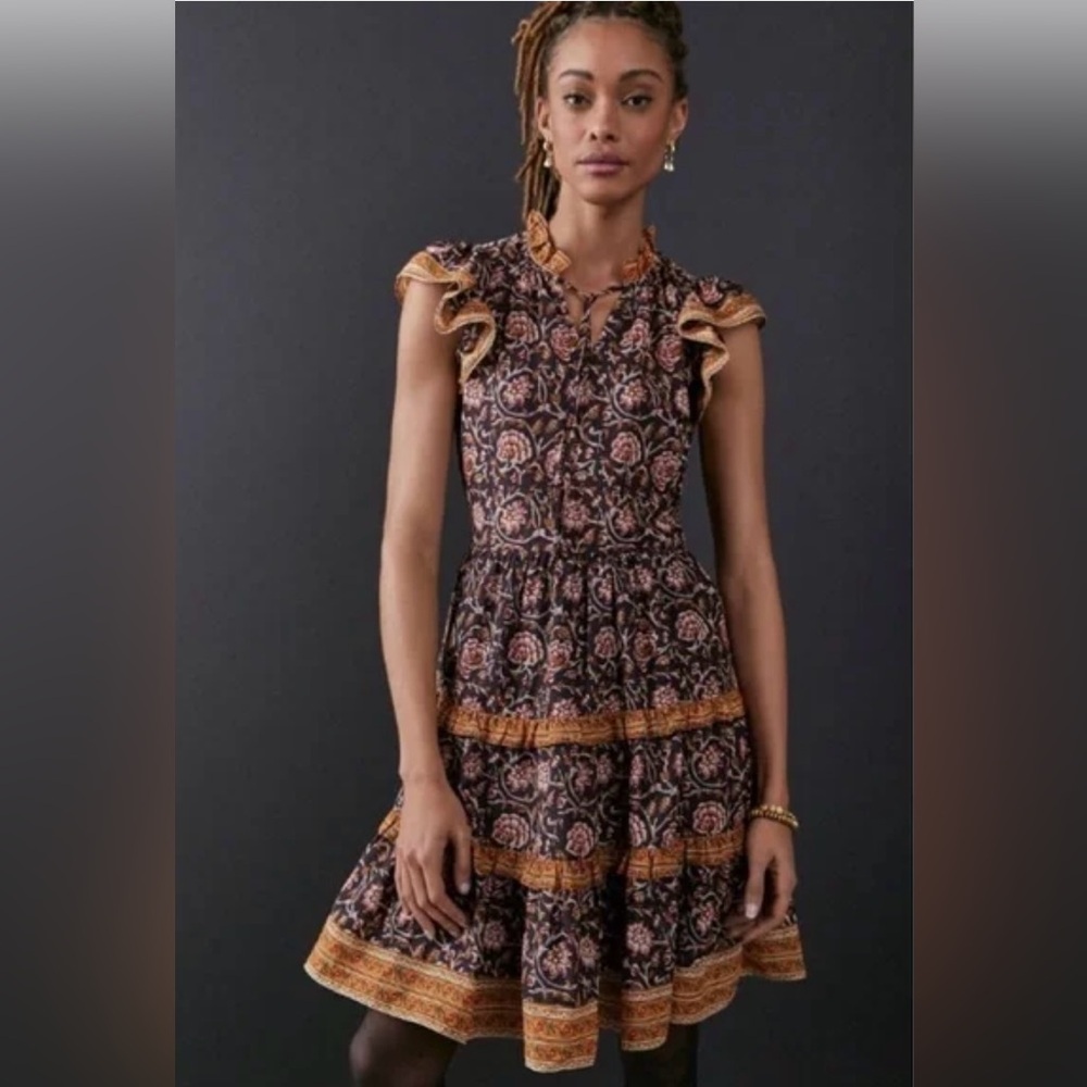 Anthropologie Othilia Almeria Ruffled Mini Dress